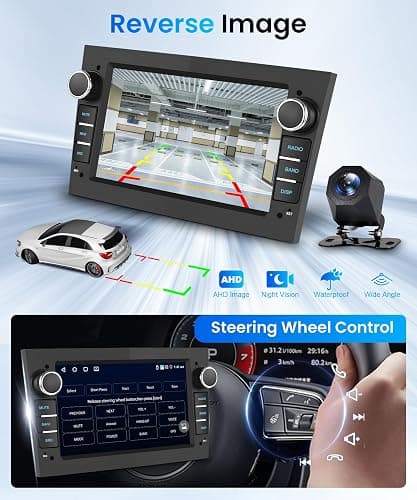 Rimoody 4 Core 64G Android Car Stereo Vauxhall Astra Corsa Vivaro Zafira | for Combo Meriva Vectra Antara Wireless Carplay/Android Auto 7 Inch Touchscreen GPS WiFi Bluetooth FM/RDS EQ Backup Camera thumbnail 7