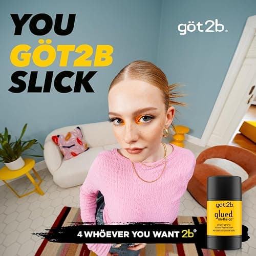 got2b glued on-the-go wax stick, 1.8oz, sleek and slick styles, style your hair without the crunch, helps control frizz thumbnail 2