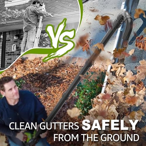Sealegend Gutter Cleaning Attachment Kit Compatible with EGO 530CFM, 580CFM, 575CFM, 650CFM, 615CFM, LBX6000 Leaf Blowers 360° Rotation Nozzle, Extends Up to 8.3FT from The Ground thumbnail 3