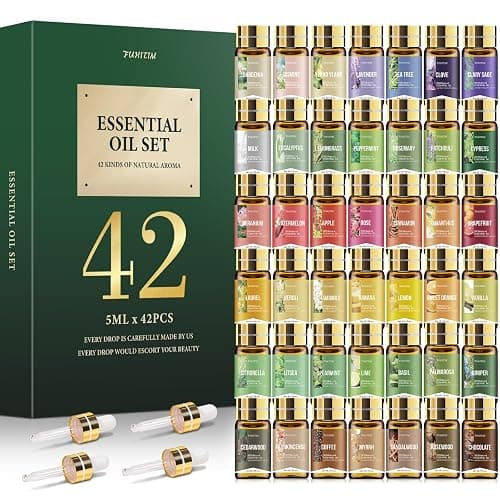FUHITIM Essential Oil Set, Premium Essential Oils Gift Set for Diffuser, DIY Candle and Soap Making, 42x5 ML (0.17oz) - Image 1
