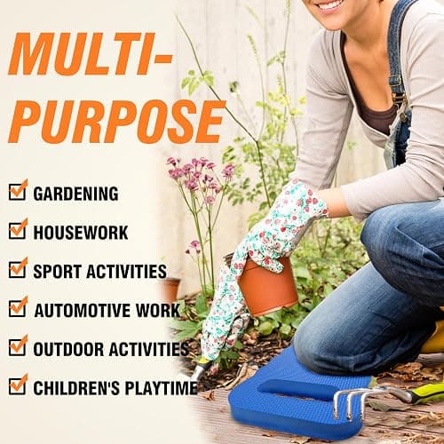 Gardzen 6-Pack Garden Kneeling Cushions - For Gardening, Baby Bath, Yoga, Pilates, Exercise, 16"x8"x1", Blue thumbnail 7