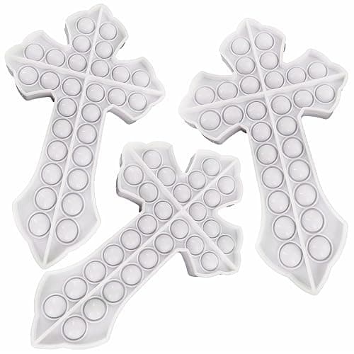 3 Packs Religous Cross Bubble Pop Fidget ,Push Stress Relief Educational Tool for Kids Adult - Image 1