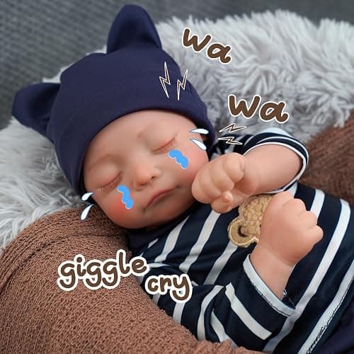 BABESIDE Realistic Baby Doll with Heartbeat - Kai, 17 inch Handmade Reborn Baby Dolls Boy with Crying and Babbling Voice, Real Baby Dolls That Look Real for Girls Boys Kids Age 3+ thumbnail 4
