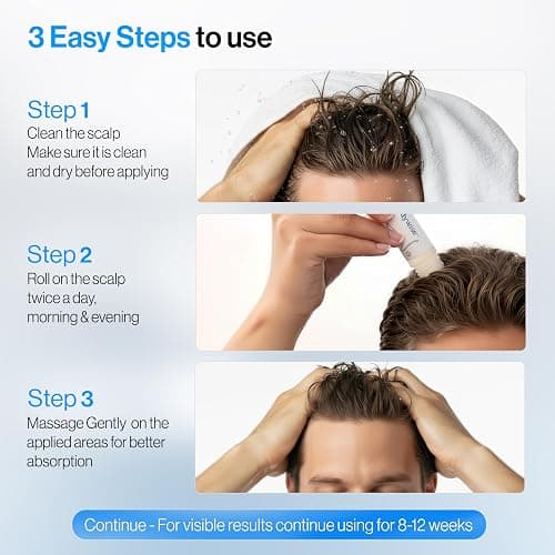 Be Bodywise Rosemary Hair Growth Serum Roll On 25 ml – 3% Rosemary, 3% Redensyl & 2% Anagain | DHT-Blocking Scalp Serum Boosts Oxygen Flow, Reduces Hair Fall | Paraben/Sulfate-Free | Women & Men thumbnail 4