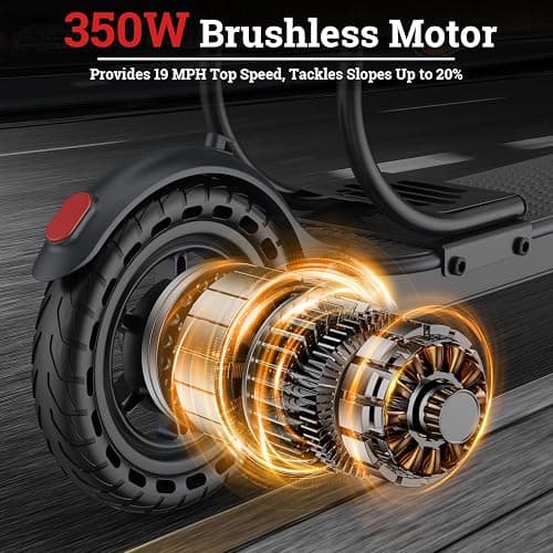 Qlaway Electric Scooter for Adults, 350W/500W Motor, 16-22 Miles Range, 8.5"/10" Solid Tires, Dual Braking & Suspension, Folding Portable Commuting E-Scooter with App thumbnail 3