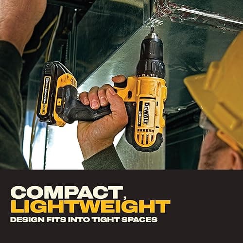 DEWALT 20V MAX Cordless Drill and Impact Driver, Power Tool Combo Kit , Includes 2 Batteries, Charger and Bag (DCK240C2) thumbnail 5