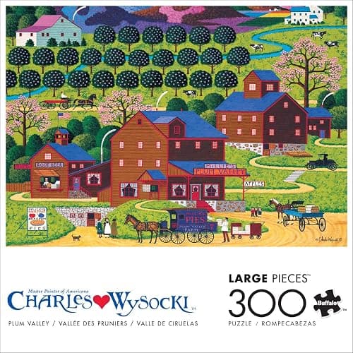 Buffalo Games – Plum Valley - Charles Wysocki - 300 Oversized Piece Jigsaw Puzzle ​ Larger Shapes - Great for Adults, Seniors, Family, Kids, Easy to Grip thumbnail 3