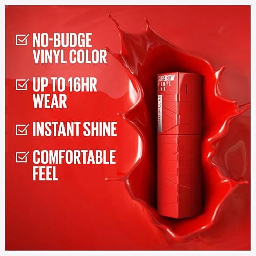 Maybelline Super Stay Vinyl Ink Longwear No-Budge Liquid Lipcolor Makeup, Highly Pigmented Color and Instant Shine, Unrivaled, Berry Burgundy Lipstick, 0.14 fl oz, 1 Count thumbnail 2