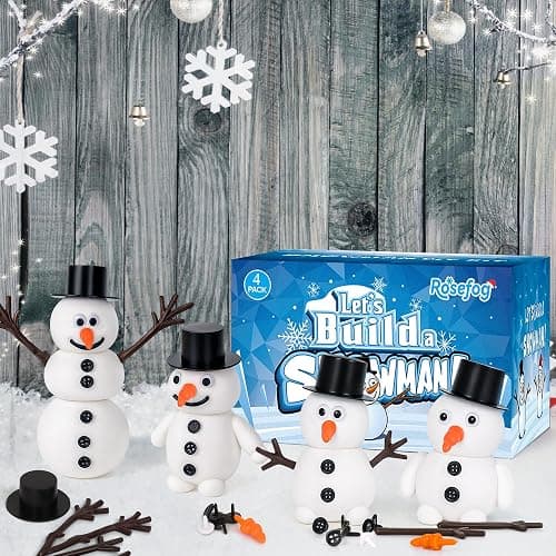 4 Pack Christmas Crafts, Air Dry Clay Snowman Craft, Do You Want to Build a Snowman Christmas Stocking Stuffers for Kids, Toddler Crafts Supplies for Christmas Winter Event Game Toys Xmas Present thumbnail 7