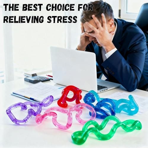 Eralivmart 6 Piece Twisty Fidget Toy Set Sensory Stress Relief for Adults | Bulk Sensory Fidget Toys,Relieve Stres,Anxiety Relaxation,Decompression Multicolor Gift Portable Quiet Toys thumbnail 5