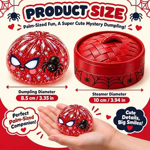 Squishies Dumplings Stress Relief Squeeze Fidget Toys/Mystery (#00) | slow rise squishies toys for anxiety relief, real authentic squishies dumplings, Halloween & Christmas holiday gifts thumbnail 5
