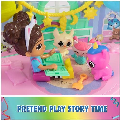 Gabby's Dollhouse Kitty Care Ear Purrfect Playroom – 17-Piece Playset with 4 Toy Figures, Dollhouse Furniture, Doll Accessories & Baby Doll Stuff for Kids Ages 3+ thumbnail 8
