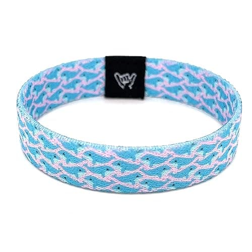 Hang Loose Bands - Coastal Surfer Beach Bracelet for Men, Women & Teens - Comfy Summer - Boho Reversible Wristband - Free Willie | Small: 6.5" (most common fitting size) thumbnail 2