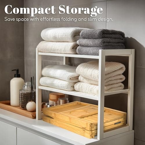 Home It Premium Foldable Bathtub Tray - Bamboo Waterproof Bath Tray for tub Caddy - Wooden Holder for Wine, Book, Soap, Phone, Luxury Gift for Men & Women - Expandable, Fits Most Tubs in Bathroom thumbnail 7