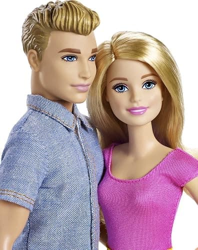 Barbie Dolls, Barbie and Ken Doll 2-Pack Featuring Blonde Hair and Bright Colorful Clothes, Kids Toys and Gifts (Amazon Exclusive) thumbnail 2