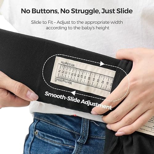 Momcozy Newborn Carrier WeeSnug- Lightweight and Cozy Comfort for 7-25 lbs, Ergonomic Cross-Back Support, Effortless to Put On, Hands-Free Baby Carrier with Lumbar Support, Black thumbnail 3
