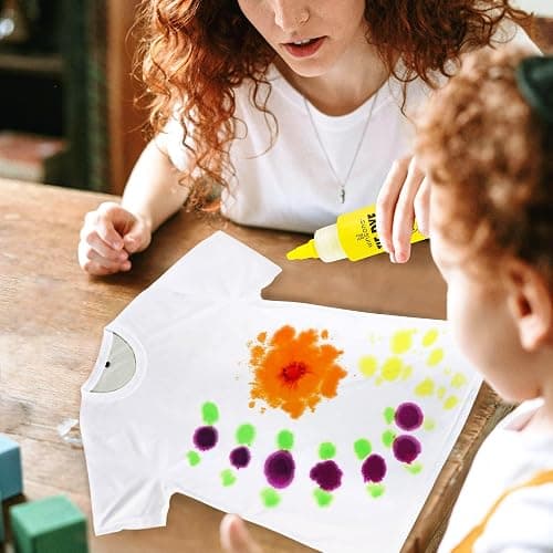 12 Colors Tie Dye Kit, Tie Dye Set for Kids, Pre-Filled Tye Dye Bottles, Non Toxic Permanent Fabric Dye Art Set, Easy DIY Fabric Art - Create Fun - 12 COLORS thumbnail 2