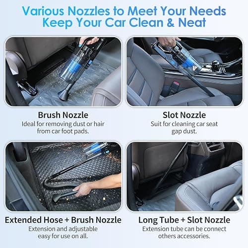 17pcs Car Detailing Kit Interior Cleaner, Car Interior Cleaning Kit with Handheld Car Vacuum, Car Detailing Brushes, Windshield Cleaning Tool, Car Cleaning Supplies, Car Accessories for Men, Women thumbnail 3