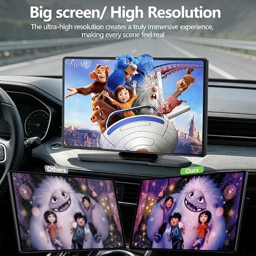 9" Wireless Apple Carplay Screen for Car, Portable Wireless CarPlay with Apple Car Play & Android Auto, OTA Updates, Backup Camera, GPS Navigation/Bluetooth 5.0/Mirror Link/Voice Control/AUX/FM thumbnail 3