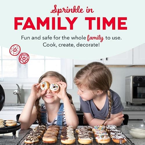 DASH Mini Donut Maker Machine for Kid-Friendly Breakfast, Snacks, Desserts & More with Non-stick Surface, Makes 7 Doughnuts - Aqua thumbnail 4
