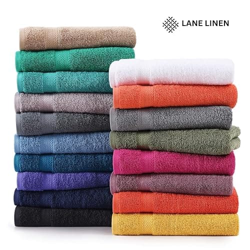 LANE LINEN 100% Pure Cotton Bath Sheets 4 Pack (35"x66") - Ring Spun Cotton Extra Large Towel Sets - Quick Dry, Soft & Absorbent Oversized Shower Towels - Sustainabaly Produced, Pre Shrunk - Taupe thumbnail 7
