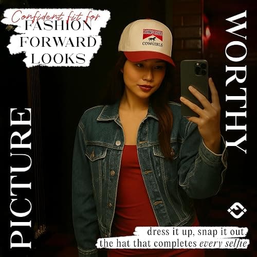 Funky Junque Vintage Canvas Snapback Hat - Adjustable 2 Tone Cap for Men Women - Put It On My, Cowboy, Girl Dad, Funny thumbnail 4
