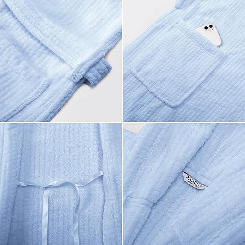 PJGGZ Hooded Bathrobes for Women, Soft Long Towel Robes for Women - Quick Dry yet Warm thumbnail 5