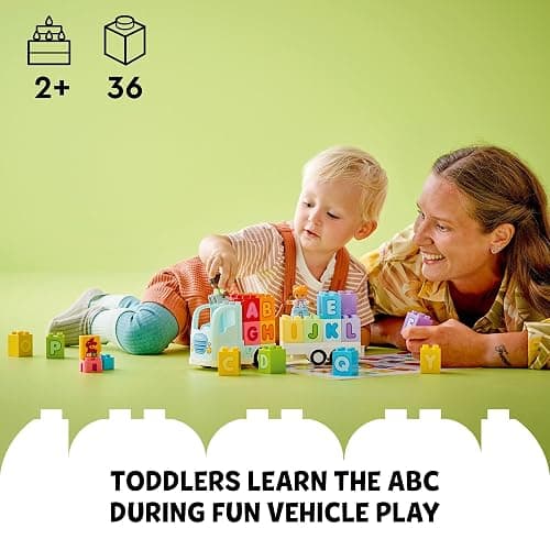 LEGO DUPLO Town Alphabet Truck Toy - Toddler Learning & Educational Toys for Preschool, Ages 2+ - Alphabet Blocks for Boys & Girls - Baby Gift Ideas for Birthdays - 10421 thumbnail 2