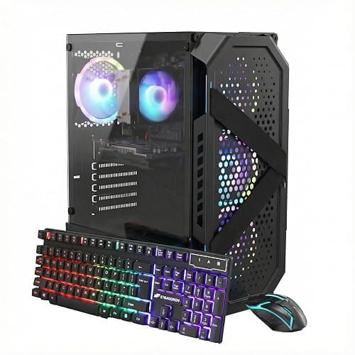 STGAubron Gaming PC Desktop Computer, Intel Core i7-6700 up to 4.0G, GeForce RTX 3060 12G, 32GB DDR4, 1TB SSD, WiFi 6, BT 5.0, RGB Fan x4, Windows 11 Home - Image 1