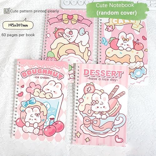 SIMSHOTUS 58PCS Cute Rabbit School Supplies Set Kawaii Stationery Kit Back to School, Including Notebook,Gel Pens,Pencil Case,Stickers,Festival Holiday Birthday Party Favors Easter Basket Stuffers thumbnail 4