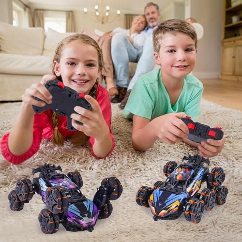 NEXBOX Cool 8 Wheels Hand Controlled RC Stunt Car Toys, Xmas Gifts and Birthday Presents for Kids, Gesture Sensing Remote Control Cars for Boys Age 6 7 8-10 11 12 Year Old thumbnail 2