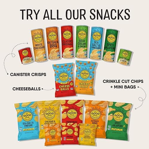 The Good Crisp Company Variety Pack Gluten-Free Potato Chips, 5.6 Oz Cans (Pack of 8), Non-GMO, Allergen Friendly, Potato Chip Snack Pack thumbnail 7
