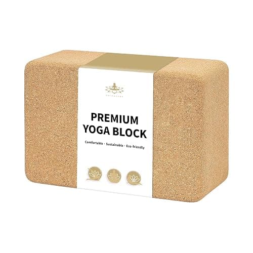 Hatha Yoga Cork Yoga Block, Natural Cork from Portuguese, Premium Brick, Eco-Friendly Yoga Accessories for Yoga, Pilates & Stretching - Image 1