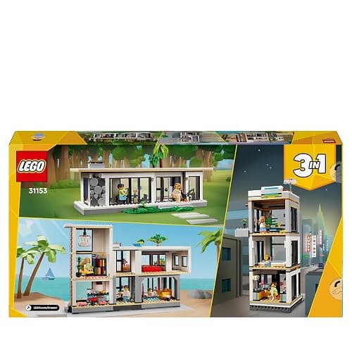 LEGO Creator 3in1 Modern House to 3-Storey City Building to Forest Cabin Set, Model Building Kit for Kids, Gift Idea for 9 Plus Year Old Boys and Girls 31153 thumbnail 12