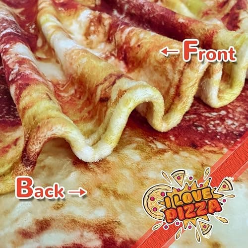 Pizza Blanket Adult Kdis Size Funny Realistic Food Personalized Throw Blanket Novelty Gift for Everyone 300 GSM Soft Flannel 60 inches Red thumbnail 9