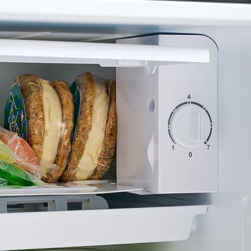 Igloo 3.2 Cu.Ft. Mini Fridge with Freezer - Single Door Compact Refrigerator with Glass Shelves for Homes, Dorms & Offices- Keep Snacks, Drinks & Frozen Foods Cool with Temperature Control Mini Fridge thumbnail 7
