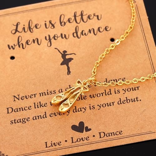 Kivosliviz Ballet Gifts for Women Young Teenage Dancer Teachers Students Jewelry Ballerina Necklace thumbnail 2