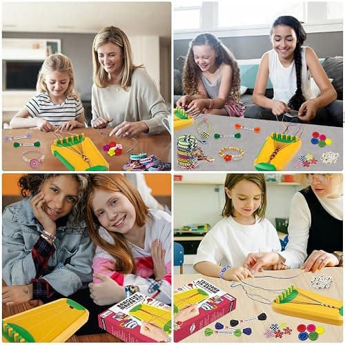 Maynacs Arts and Crafts for Kids Ages 8-12,Friendship Bracelet Making Kit for Girl,Kids Jewelry Making Kit with 28 Pre-Cut Threads,Christmas Birthday Gifts for Ages 6 7 8 9 10 11 12 Year Old Green thumbnail 4