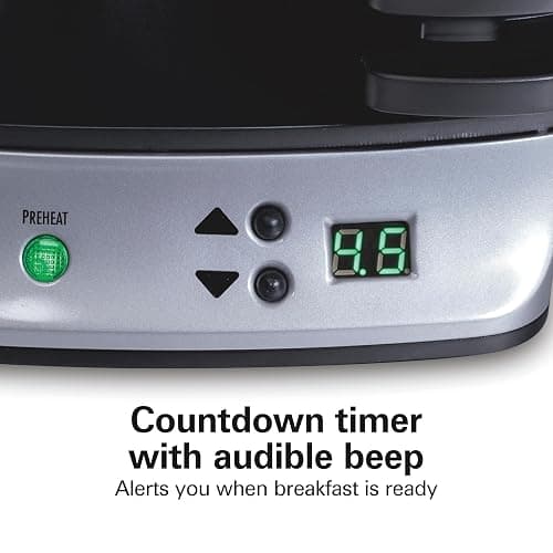 Hamilton Beach Dual Breakfast Sandwich Maker with Timer, Ready in 5 Minutes, Removable Dishwasher Safe PFAS-Free Non-Stick Egg Cooker Ring, Silver (25490MNA) thumbnail 7