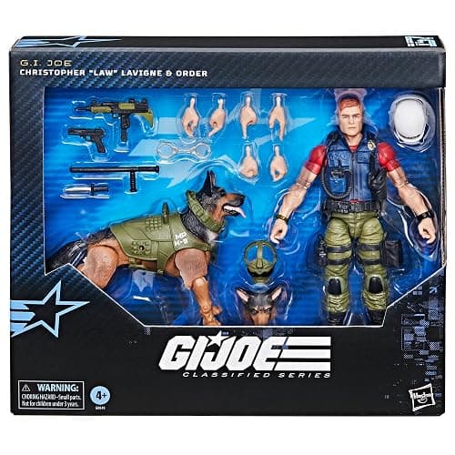 G.I. Joe Classified Series #157, Christopher Law Lavigne & Order, Collectible 6 Inch Action Figure & German Shepherd Dog Figure with 14 Accessories | G.I. Joe Classified 6 Inch Action Figure Deluxe - Christopher Law Lavigne & Order #157 thumbnail 3