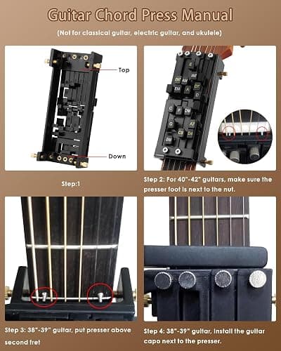 Guitar Chord Presser, Guitar Chords Trainer for Beginners and Arthritis Player, From Pain to Play - The Arthritis-Friendly Chord Tool, No More Sore Fingers - Chord Helper for Beginners thumbnail 8