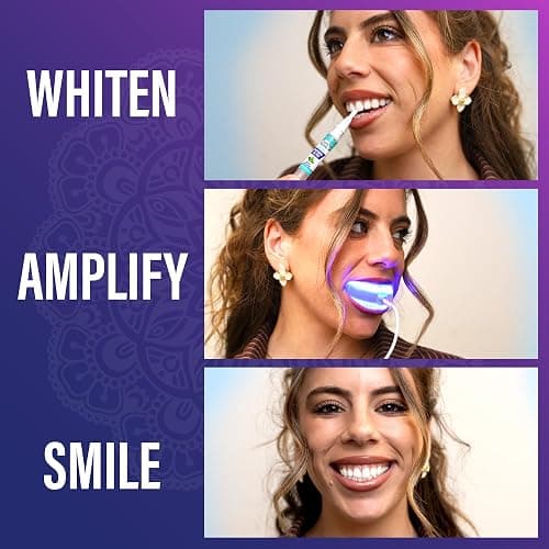 GuruNanda Premium Teeth Whitening Kit with Wired LED Light & Whitening Pen, Works with iPhone & Android, Helps Remove Surface Stains from Coffee, Food, Soda thumbnail 8
