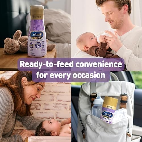 Enfamil NeuroPro Gentlease Ready-to-Feed with Smaller Proteins for Easy Digestion, Brain Supporting DHA,Baby Formula for easing Fussiness, Crying, Gas, Spit-up in 24hrs, 2 Fl Oz, 48 Bottles thumbnail 4