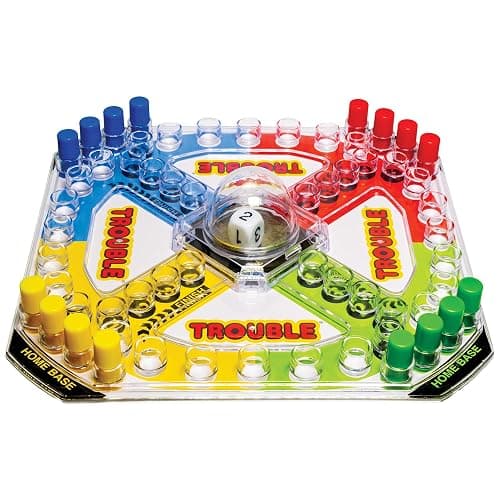Winning Moves Classic Trouble with Retro Artwork and Pop-o-Matic Popper Games USA, Designed for Kids, Ages 5+ Perfect for an Indoor Interactive Activity (1176) thumbnail 4