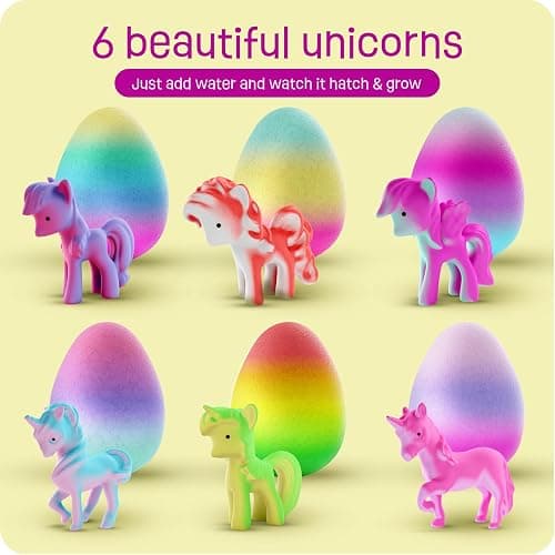 Dan&Darci Unicorn Hatching Surprise Eggs for Kids - 6 Pack - Grows 600% - Unicorn Toys for Girls Age 3-8 - Birthday Gift Ideas and Party Favors for 3+ Year Old Girl - Gifts for Ages 3 4 5 6 7 8 Years thumbnail 4