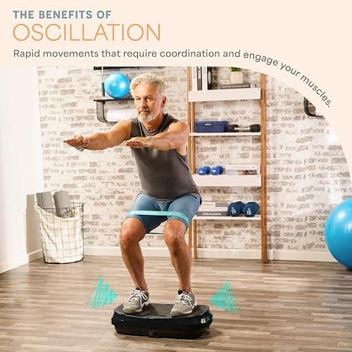 LifePro Waver Mini Vibration Plate Exercise Machine -Whole Body Vibrating Plate for Fitness -Vibration Plate Machine with Remote, 2 Loop & 4 Resistance Bands -Home & Travel Workout Equipment thumbnail 4