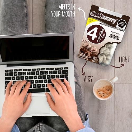 Don't Worry Meringue Cookies | Double Chocolate, Hazelnut, Mint Chocolate Flavor | Low Calorie Snacks with 4 Calories per Piece | Keto, Gluten Free, Low Carb Healthy Snacks For Adults | 4 Pack thumbnail 4