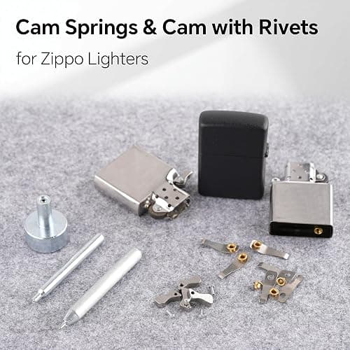 JINMUNIC Lighter Cam Springs & Cam with Rivets Replacement Repair Kit for Zippo Practical Lighter Accessories thumbnail 9