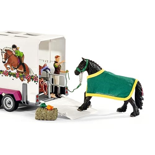Schleich Horse Club — 38-Piece Toy Horse Trailer and Truck Playset with Horse, Rider Action Figure and Accessories, Detailed Animal Toys for Kids Ages 5+ thumbnail 2