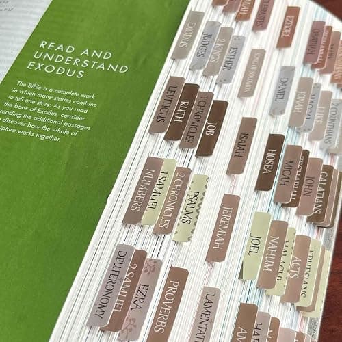 Laminated Bible Tabs, Reposition Large Print Stickers, Easy to Read and Apply Bible Tabs for Women and Man (Coffee Style) thumbnail 5